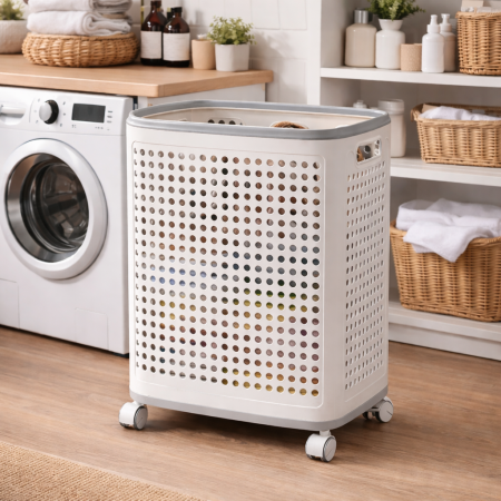 سلة غسيل بعجلات – حجم كبير