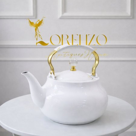 إبريق شاي فاخر – لون أبيض | 1.5 لتر