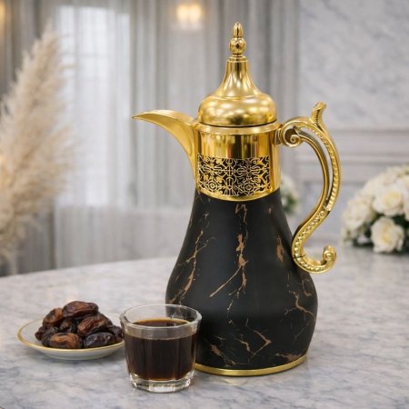 تيرموس قهوة 1 لتر أسود ماربل