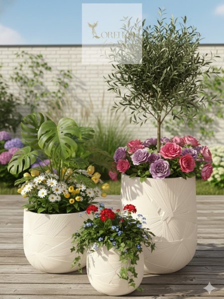 قوار ديكور بتصميم أوروبي راقٍ باللون الابيض