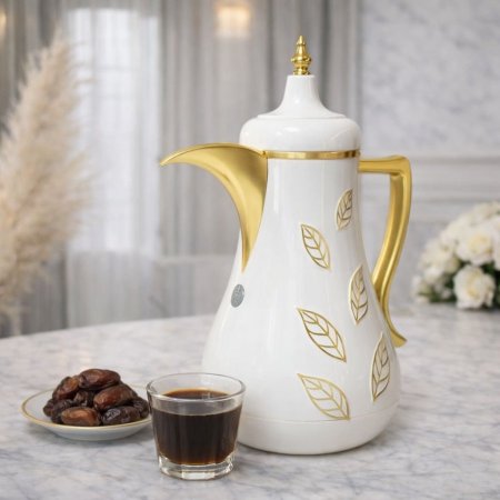 تيرموس قهوة مشجر مذهب