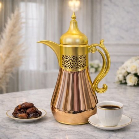 دلة قهوة روز ذهبي