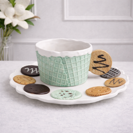 مج سيراميك بتصميم آيس كريم – شكل وافل