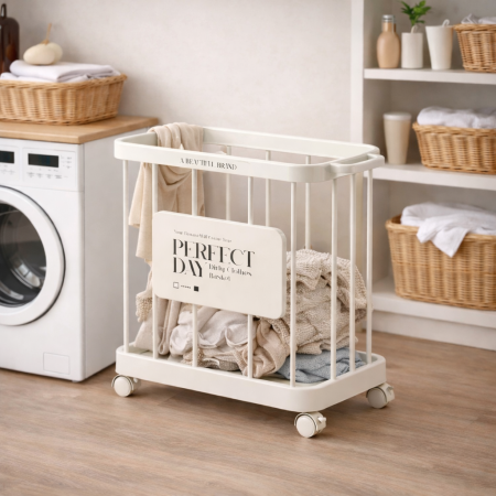 سلة غسيل متعددة الوظائف مع عجلات