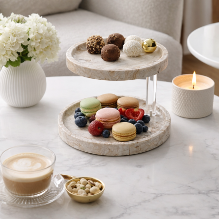 ستاند ضيافة شايش طبقتين