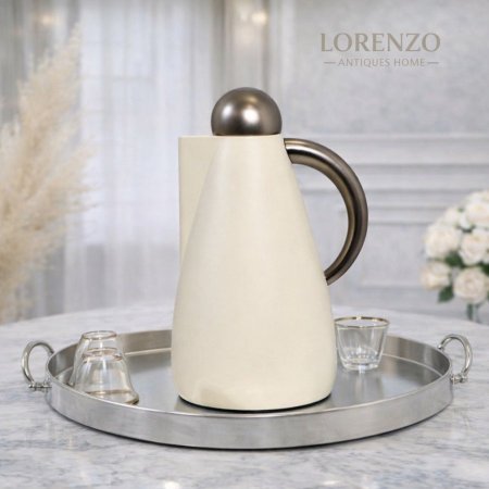 تيرموس قهوة الكُرة (فضي)