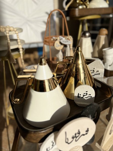 تيرموس قهوة هرم ( ذهبي ، افوايت )