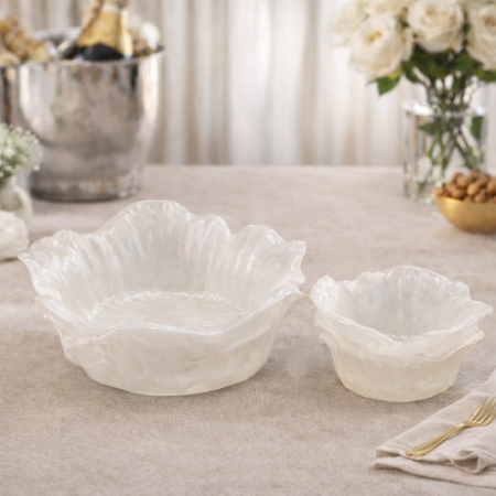 جاط ضيافة مزدوج حجمين  – تصميم صدفي أنيق