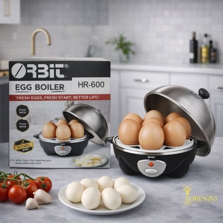 جهاز سلق البيض الكهربائي ORBIT HR-600 — سلق حتى 7 بيضات مع إيقاف تلقائي