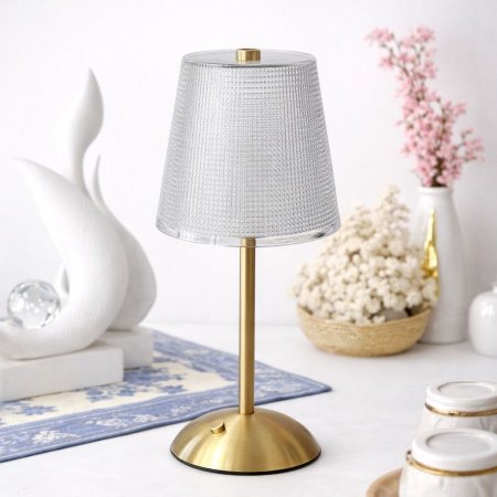 مصباح طاولة كريستال LED بإضاءة متعددة الألوان