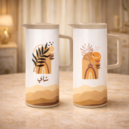 براد قهوة وبراد شاي – تصميم صحراوي أنيق | سعة 1 لتر