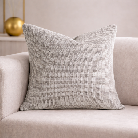 طقم قطعتين وجه قرنة مربعّة فخمة – لون رمادي فاتح