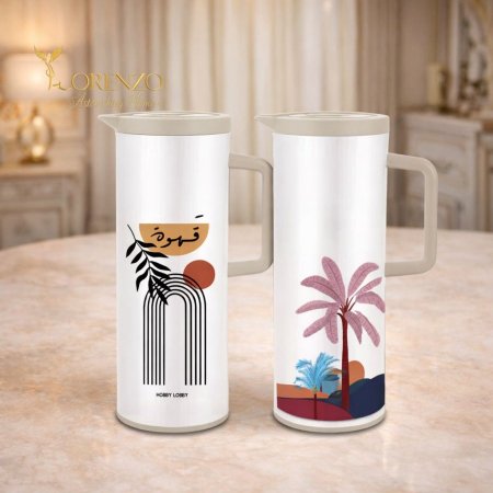 طقم دلة قهوة ودلة شاي – تصميم عصري بطابع فني | سعة 1 لتر