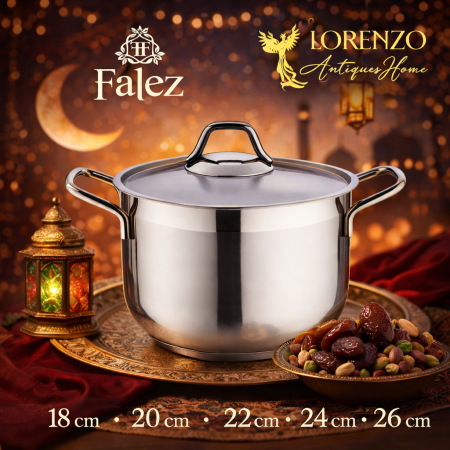 طنجرة ستانلس ستيل Falez الشهيرة مع غطاء بعدة احجام