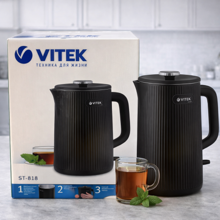 سخان او غلاية كهربائية فيتيك VITEK ST-818 – سعة 1.7 لتر
