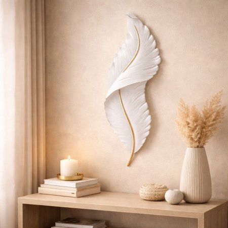 إضاءة حائط LED بتصميم ريشة أنيق