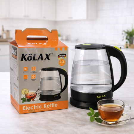 سخان او غلاية كهربائية زجاج KÖLAX – سعة 2.0 لتر