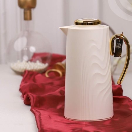 تيرموس قهوة مموج بيج