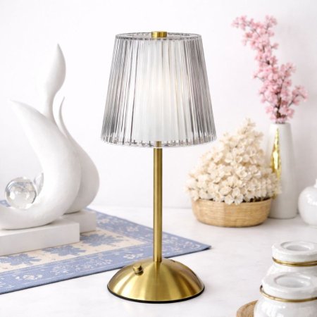 مصباح طاولة كريستال LED بإضاءة متعددة الألوان