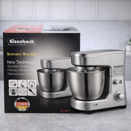 ماكينة مطبخ Eisenbach Professional – 1200 واط – وعاء ستانلس 3.5 لتر