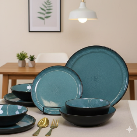 طقم سفرة 24 قطعة سيراميك مودرن