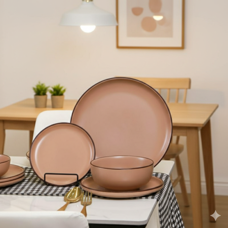 طقم سفرة 24 قطعة سيراميك مودرن