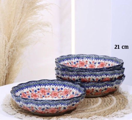 جاط بورسلان خزف 21سم شكل ورجة