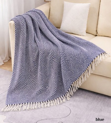 ثرو باللون الازرق الأنيق بنقشة متعرجة عصرية