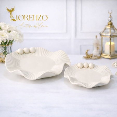 جاط تشارمد - صينية مزيج مثالي من الأناقة والعملية لمناسباتكم الخاصة باللون البيج