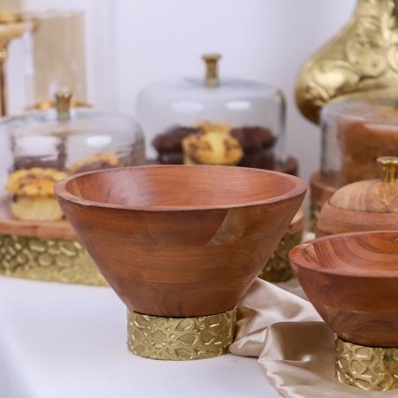 جاط فواكه عميق خشب و نحاس هندي