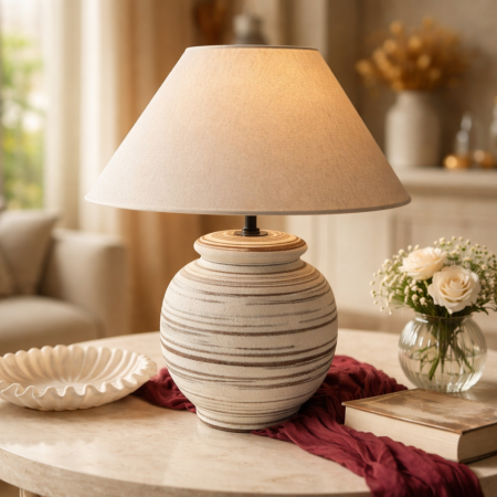 Table Lamp سيراميك فاخر – تيبل لامب لمسة دفء وأناقة 12-10