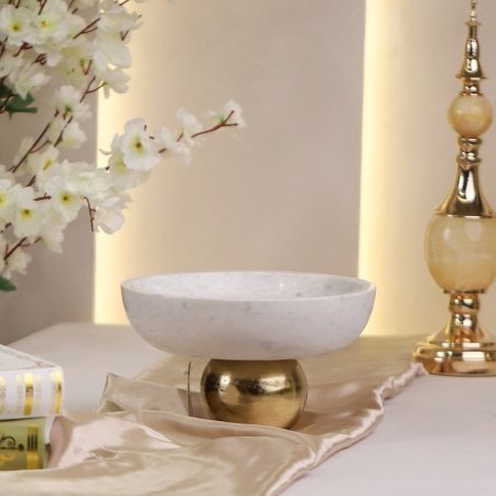 جاط فواكه رخام قاعدة نحاس هندي