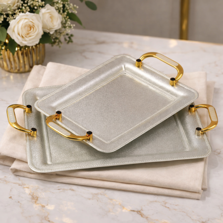 طقم صواني ستانلس ستيل 25x36cm & 30x43cm