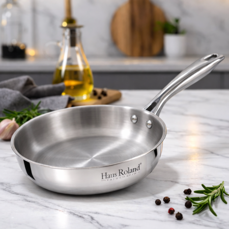مقلاة ستانلس ستيل 20 سم Haus Roland – موديل HR104-3 تصميم ألماني