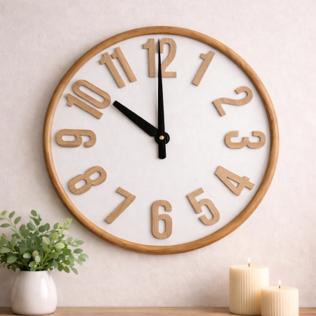 ساعة حائط خشبية مودرن 86 سم NF100-29