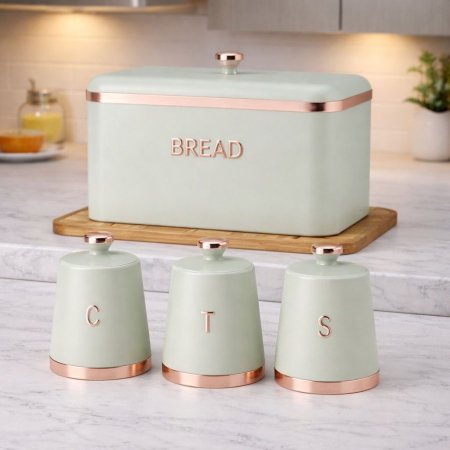 مجموعة مكونة من 4 قطع (علبة خبز + 3 علب تخزين) GD-712