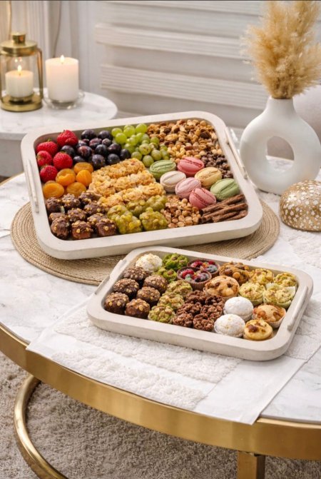 صينية ديكور ضيافة حجر