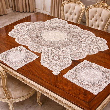 شرشف مربع مميز بشكل (ستايل عصري فريد) + 4 سكملات