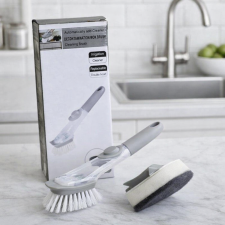 فرشاة تنظيف متعددة الوظائف مع موزّع صابون