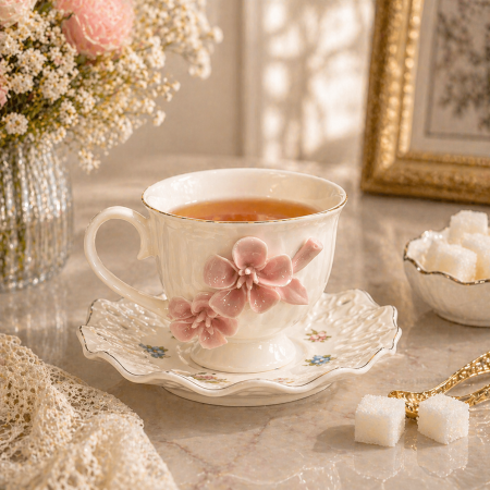 طقم فناجين شاي 6 قطع – تصميم فاخر بلمسة ناعمة وأنيقة 6-15