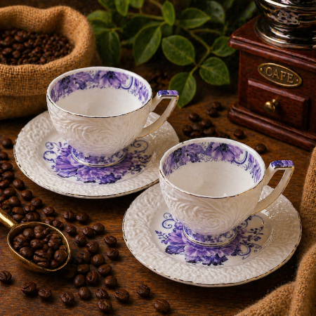 طقم 6 فناجين قهوة “ليالي البن”  6-1