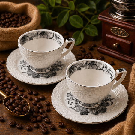 طقم 6 فناجين قهوة “ليالي البن” 6-3