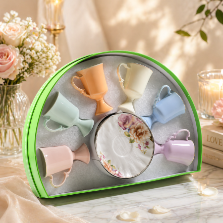 طقم فناجين قهوة مميز مكوّن من 6 فناجين بتصميم أنيق وعصري 6-13