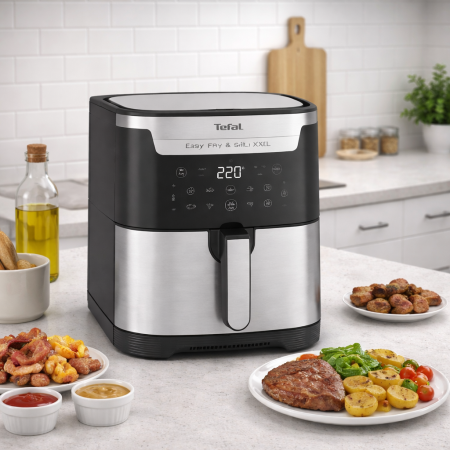 مقلاة هواء 2 في 1 TEFAL Easy Fry & Grill EY801D27 6.5 لتر EY801D27