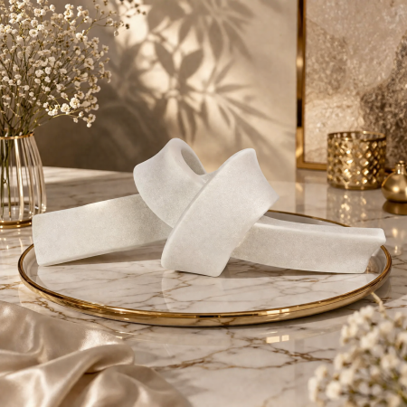 تحفة ديكور فنية فاخرة مصنوعة يدويًا بدقة من رمل الكوارتز