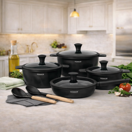 طقم طناجر جرانيت  Donnor Chuangl مكون من 12 قطعة