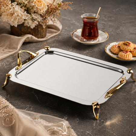 صينية تقديم فاخرة بتصميم أنيق تجمع بين اللمسة العصرية والتفاصيل الكلاسيكية  MLTVEG-01