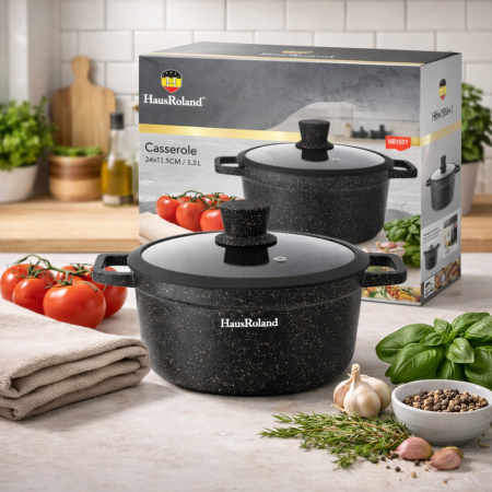 طنجرة طبخ ألمنيوم فاخر – 24 سم موديل HR157-1