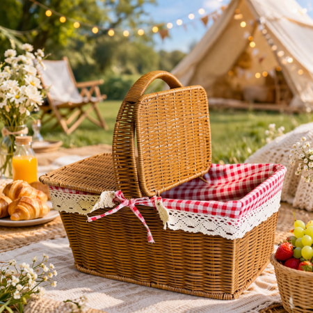 سلة رحلات خبز فاخرة – تصميم أنيق وعملي