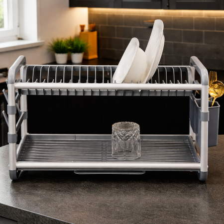 مشك صحون ألمنيوم طبقتين سلفر